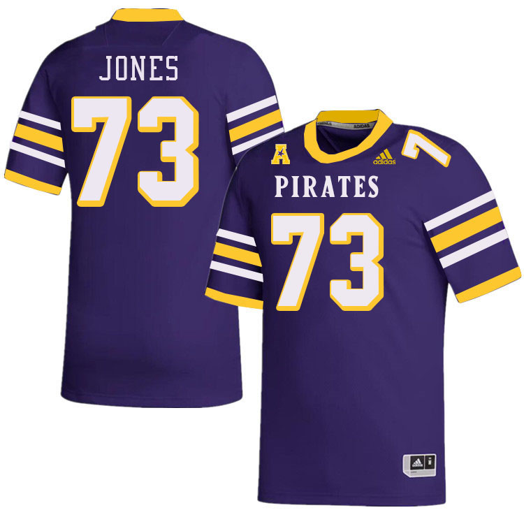 Men #73 Karson Jones ECU Pirates College Football Jerseys Stitched-Throwback